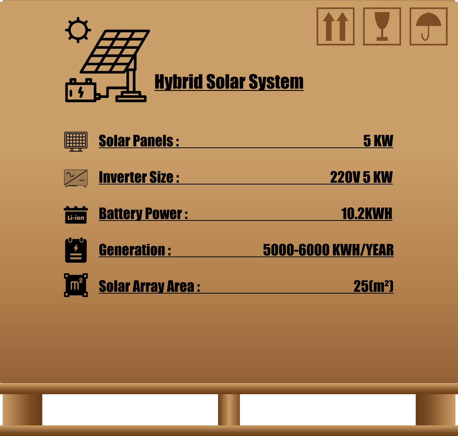 5kw hybrid solar system pallet